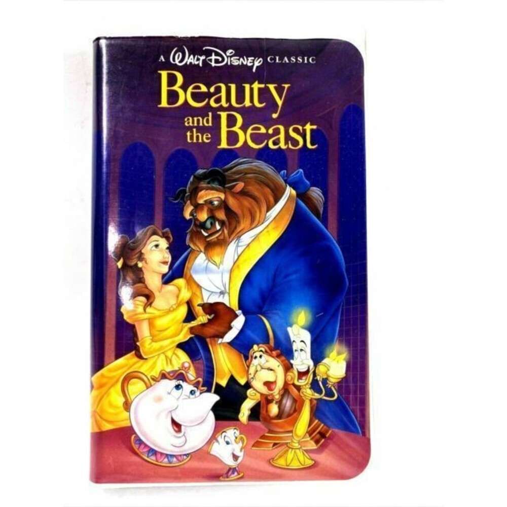 Beauty and the Beast VHS Walt Disney Classic Animated Movie Belle Beast Clam